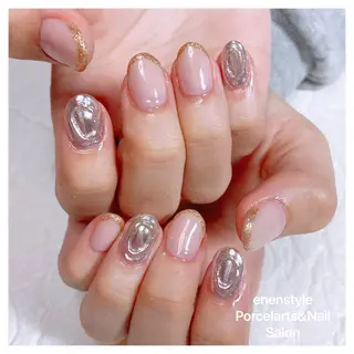 ミディアム ネイル 🐾enen style 🐾のネイルデザイン