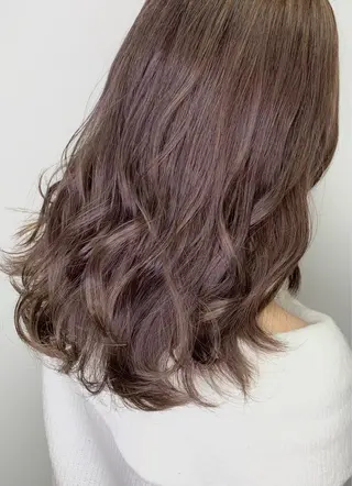 セミロング レイヤー/艶髪カラー 森本くるみのヘアスタイル