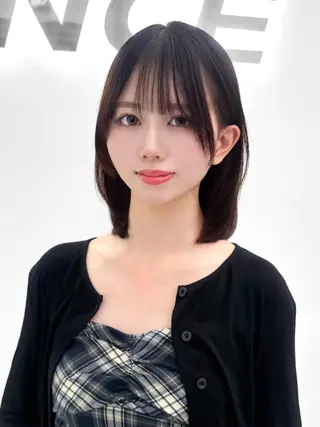 ミディアム カラー ヘアアレンジ 縮毛矯正🤍 盛れるボブ/ひかりのヘアスタイル