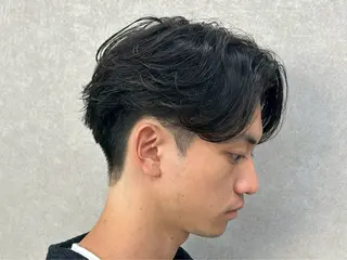 ショート センターパート 韓国ヘア・綾也のヘアスタイル