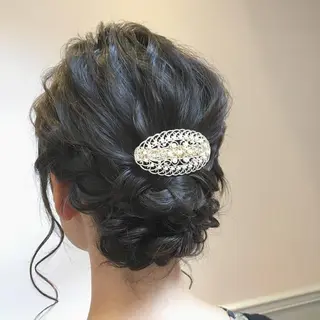 ミディアム ヘアアレンジ 鈴木 麻希のヘアスタイル