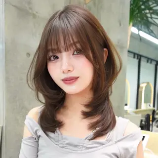 ミディアム カラー 🎀𝑆𝐴𝑅𝐴 /レイヤーカット🎀のヘアスタイル