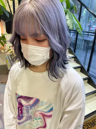 カラー センターパート/カラ ーメッシュ📍ユリのヘアスタイル