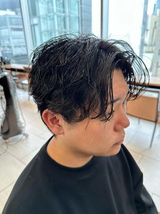 パーマ メンズ メンズカット/ フェザーパーマ/げんのヘアスタイル