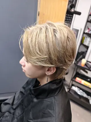 ミディアム メンズ カラー 怪我の為1ヶ月程 お休みします🙇のヘアスタイル