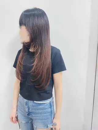ロング ルプラボウ/ 聖花/透明感カラーのヘアスタイル
