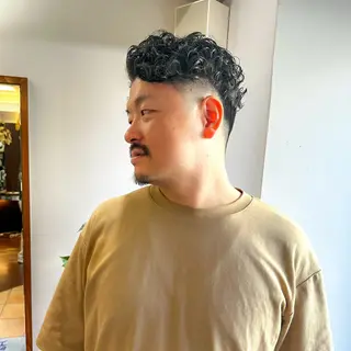 ショート パーマ メンズ メンズ💈毛流れパー マ✨メンズカット吉田のヘアスタイル