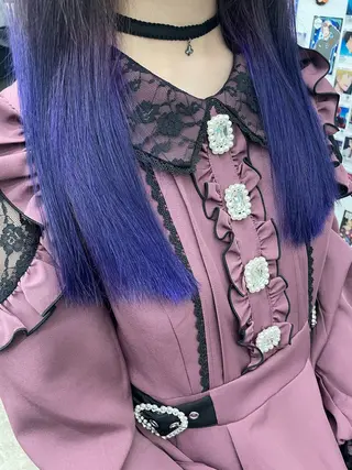 ロング カラー インナーカラー 推し ブリーチ  髪質改善のヘアスタイル