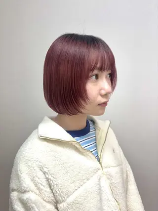 ショート カラー ✨透明感カラー/ ハイトーン/美優のヘアスタイル