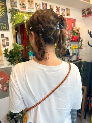 ロング カラー ヘアアレンジ カラーパティシエ facce🌼ikoのヘアスタイル