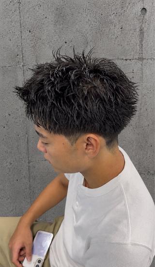 ショート メンズ 曲がる縮毛矯正/パー マ/スパイキー浩太のヘアスタイル