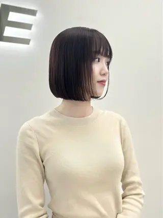 ショート カラー ヘアアレンジ 縮毛矯正🤍 ボブ/ HIKARIのヘアスタイル