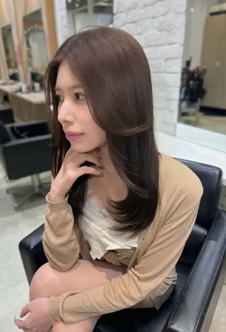 ロング 【表参道】艶カラー 松原 栞🌼🤍のヘアスタイル