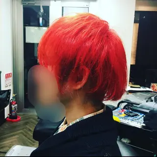 ミディアム カラー メンズ 岡 康太のヘアスタイル