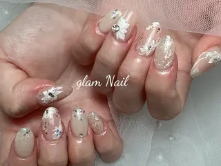 ネイル エツメ💅 長さ出し🎀デザインのネイルデザイン