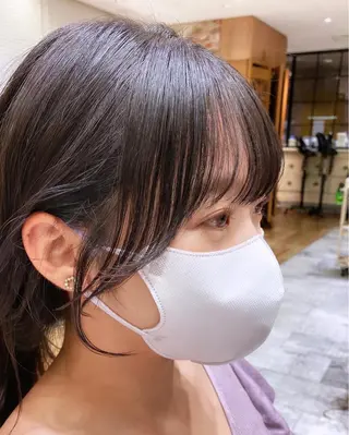 ミディアム 顔まわりカット🌟 くびれヘア/寺門遥輝のヘアスタイル