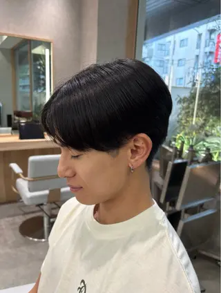 パーマ メンズ 縮毛矯正& 透明感カラー✨レオのヘアスタイル