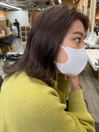 ミディアム カラー 透明感カラー/ イルミナカラーヒロキのヘアスタイル
