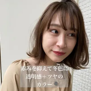ミディアム 韓国風/髪質改善/ ナガヤアキラのヘアスタイル