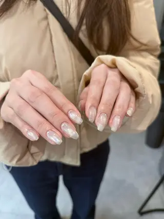 ネイル はばすみれ🎀ﾈｲﾙ 光ﾌｪｲｼｬﾙ ﾍｱのネイルデザイン