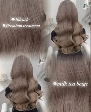 ロング カラー ヘアアレンジ 🩶透明感カラー 池袋/mei🩶のヘアスタイル