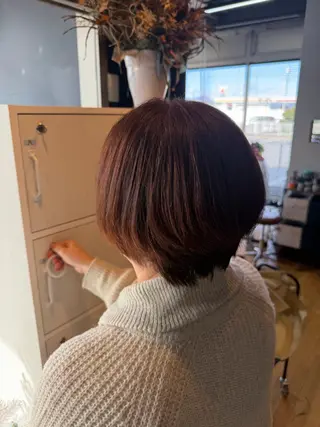 ショート カラー 艶カラー×デザイン カラー特化/値賀大樹のヘアスタイル