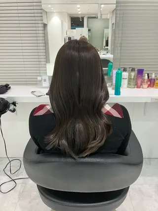セミロング カラー ヘアアレンジ 💓色落ちまで綺麗な 垢抜けカラー💓のヘアスタイル