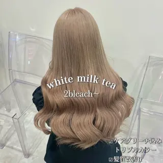ロング カラー 色落ち綺麗🩰ハイ トーン🎀RINKAのヘアスタイル