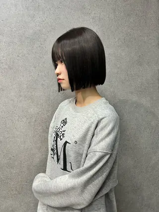 ミディアム 斉藤 陸のヘアスタイル