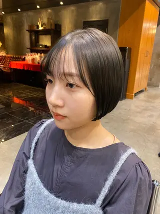 ショート カラー 透明感カラー🌿 グレージュ🐺陽介のヘアスタイル