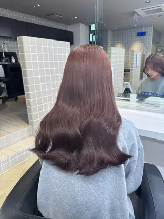 ロング カラー パーマ ヘアアレンジ メンズ キッズ 韓国系🇰🇷🩶 艶暗髪/MEIのヘアスタイル
