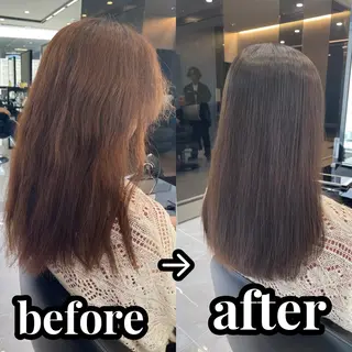 セミロング 似合わせカット 迫留由弥のヘアスタイル
