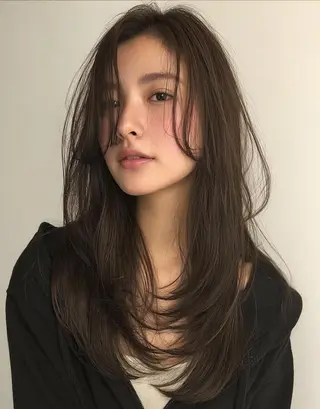 ロング カラー デザインカラー✨ 透明感カラー菊地真保のヘアスタイル