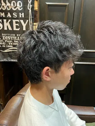 ミディアム パーマ メンズ 🌈予約の98%パ ーマ⭕️🌈福本のヘアスタイル