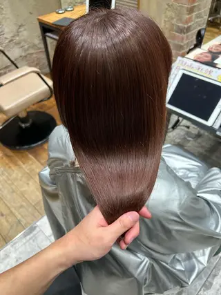 ミディアム カラー パーマ 銀座✨レイヤーカット 顔まわり/坂本亜裟海のヘアスタイル
