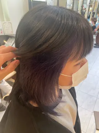 ミディアム カラー ヘアアレンジ 目黒 碧人のヘアスタイル