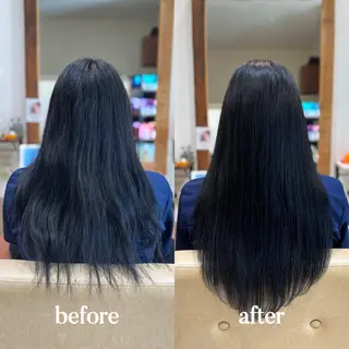 𝐲𝐮𝐮𝐦𝐢 エクステ/ 艶カラーのヘアスタイル