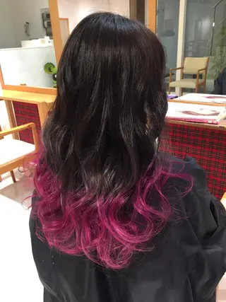 ミディアム カラー モテ髪透明感❤️ デイズヘアカラーのヘアスタイル