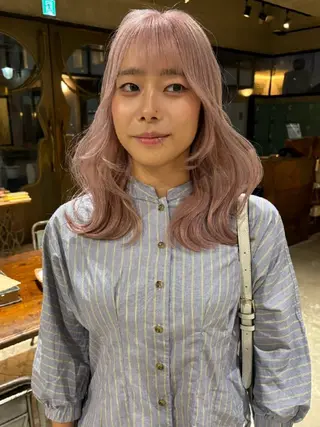 ロング カラー ヘアアレンジ ブリーチ矯正髪質改善 ✨オオエタクミのヘアスタイル