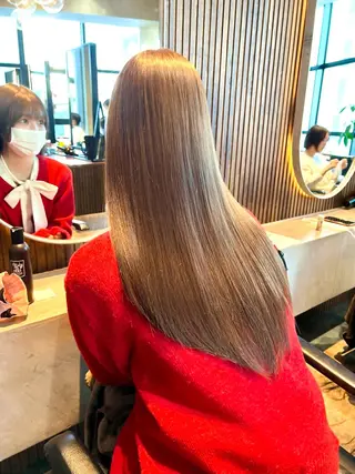 セミロング カラー 韓国レイヤー🇰🇷 韓国研修◎渋谷カイトのヘアスタイル