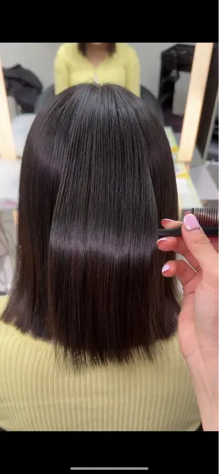 セミロング 🎀ハイトーン/ 透明感カラー/翼🎀のヘアスタイル