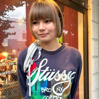 ミディアム ORe'S HAIR BE　GLaDまなみのヘアスタイル