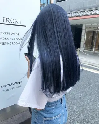 ロング カラー パーマ ヘアアレンジ 透明感ブリーチカラー 🌈TOMOHIROのヘアスタイル