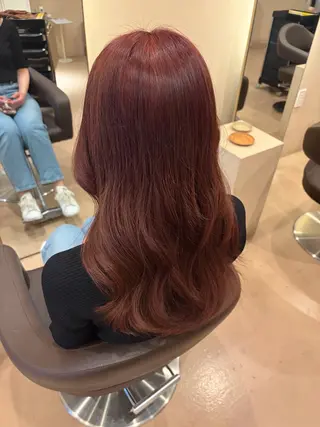 セミロング カラー 暖色カラー✨️ 門内 梨真のヘアスタイル