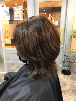 ミディアム カラー hair care ACRO店長　谷のヘアスタイル