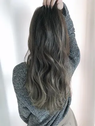 セミロング カラー パーマ ヘアアレンジ ネイル マツエク・マツパ バレイヤージュ 藤沢 髪質改善 竹内ケンゴのヘアスタイル