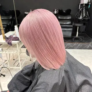セミロング カラー 色落ち綺麗🩰ハイ トーン🎀RINKAのヘアスタイル