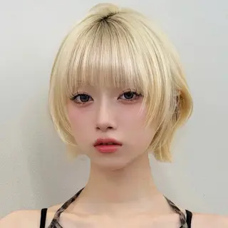 ショート レイヤー/ハッシュ/ ボブ/縮毛/内藤康太のヘアスタイル