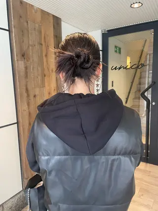 ミディアム カラー 渋谷 留菜のヘアスタイル