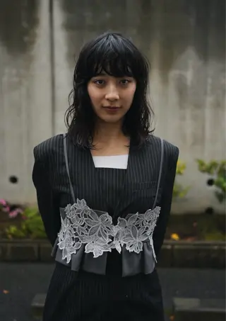 ミディアム パーマ Basis 田口豪司のヘアスタイル